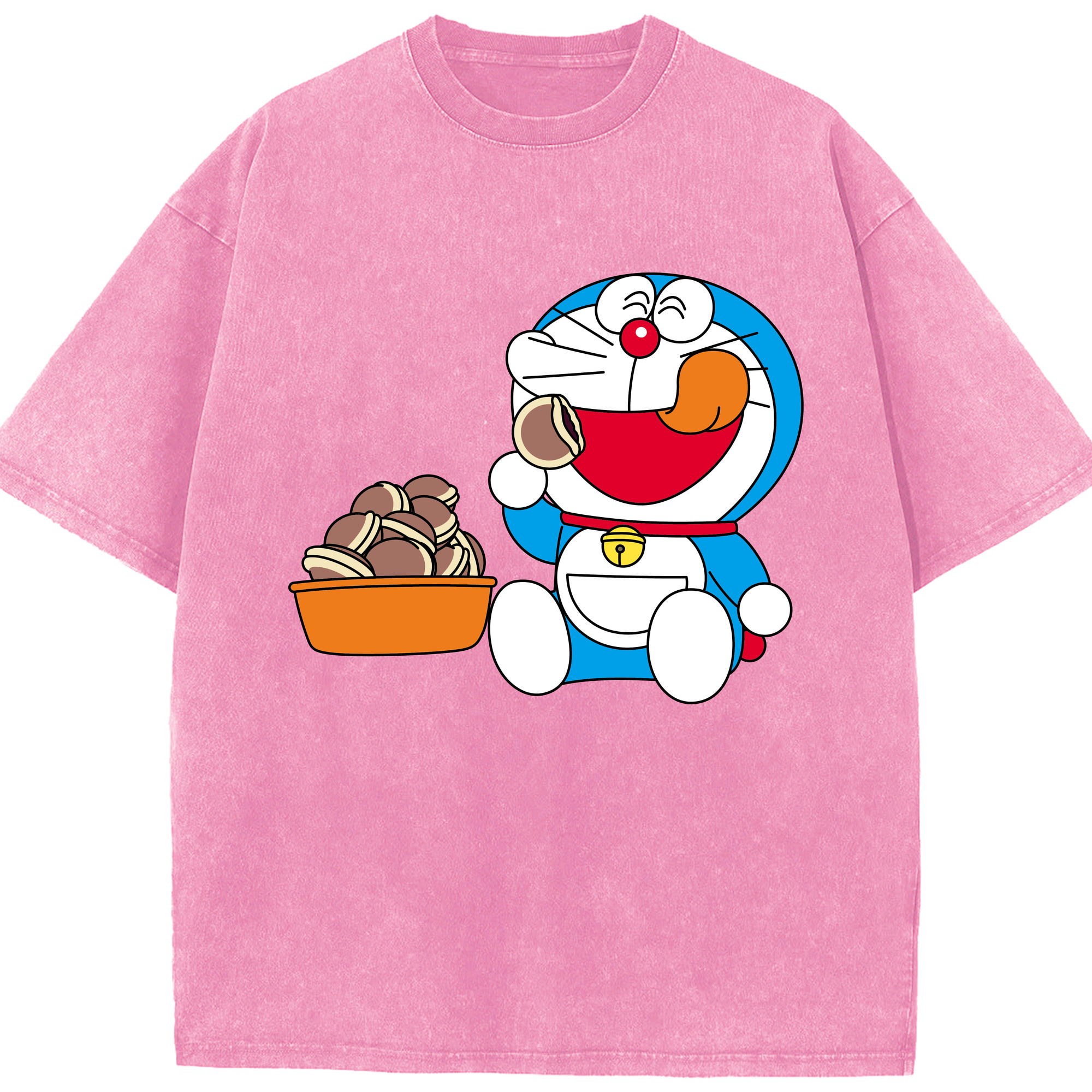 （画像用） ドラえもん Doraemon 綿100% ヴィンテージ風 半袖Tシャツ（フロントプリント）